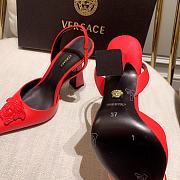 Versace La Medusa Red Slingback Pumps Heels - 5