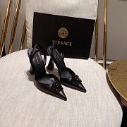 Versace La Medusa Black Slingback Pumps Heels - 1