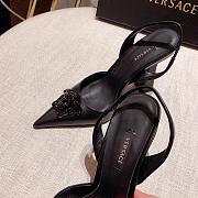 Versace La Medusa Black Slingback Pumps Heels - 6