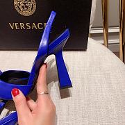 Versace La Medusa Blue Slingback Pumps Heels - 5