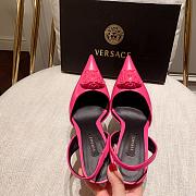 Versace La Medusa Pink Slingback Pumps Heels - 5