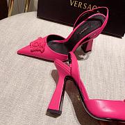 Versace La Medusa Pink Slingback Pumps Heels - 4