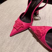 Versace La Medusa Pink Slingback Pumps Heels - 2