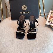 Versace Medusa Rhinestone Mules in Black - 2