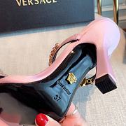 Versace Medusa Rhinestone Mules in Pink - 6