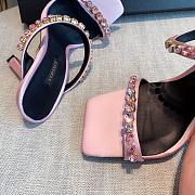 Versace Medusa Rhinestone Mules in Pink - 4