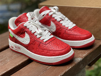 Louis Vuitton x Nike Air Force 1 Red