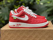 Louis Vuitton x Nike Air Force 1 Red - 4