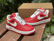 Louis Vuitton x Nike Air Force 1 Red - 3