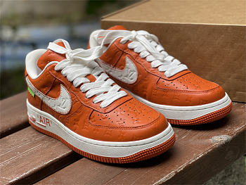 Louis Vuitton x Nike Air Force 1 Orange