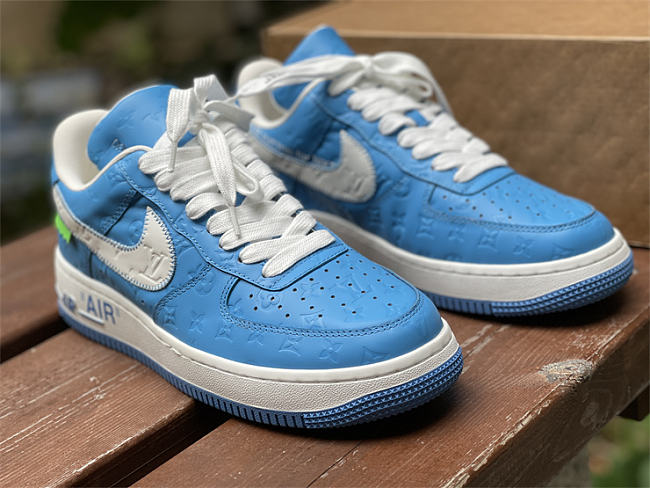 Louis Vuitton x Nike Air Force 1 Sky Blue - 1