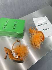 Bottega Veneta Orange Feather Dot Pumps - 6