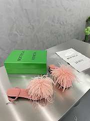 Bottega Veneta Pink Feather Dot Sandals - 5