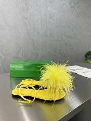 Bottega Veneta Yellow Feather Dot Sandals - 1