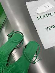 Bottega Veneta Green Feather Dot Sandals - 6