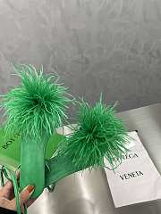 Bottega Veneta Green Feather Dot Sandals - 3