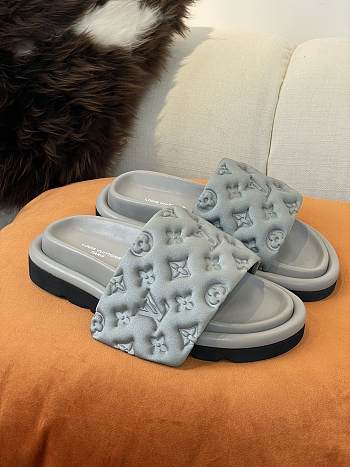 Louis Vuitton Pool Pillow Silver Comfort Mules