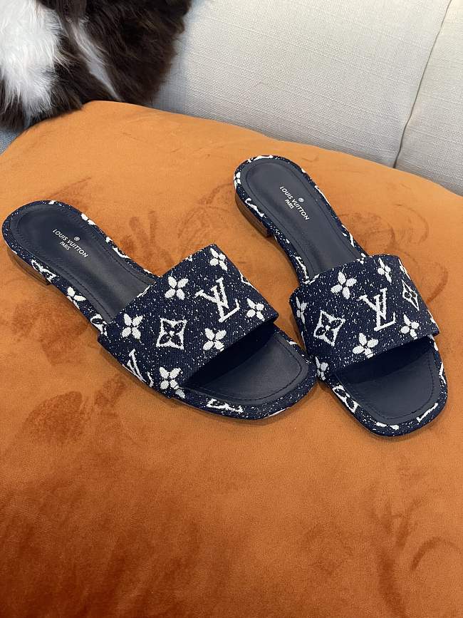 Louis Vuitton Slides in Navy Blue - 1