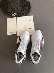 Fendi Flow White Red nylon and suede low-tops - 3