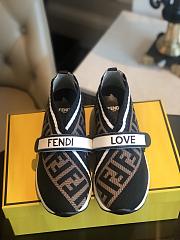 Fendi Black fabric sneakers - 3