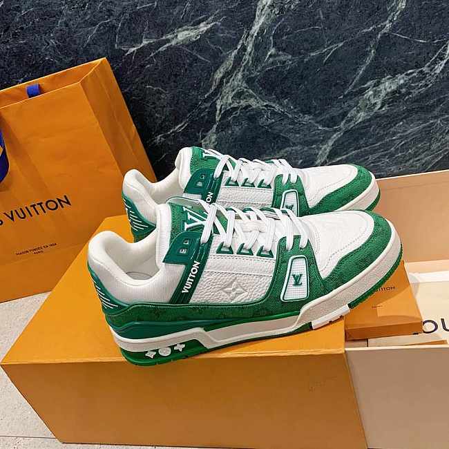 LV TRAINER SNEAKER GREEN JEANS 1A8WAX - 1