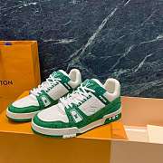 LV TRAINER SNEAKER GREEN JEANS 1A8WAX - 2