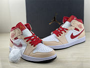 Air Jordan 1 Mid Beige Red (GS) 554725-201 - 6