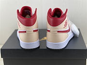 Air Jordan 1 Mid Beige Red (GS) 554725-201 - 4