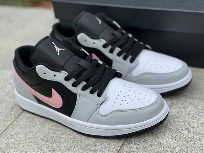 Air Jordan 1 Low Black Grey Pink 553558-062 - 1