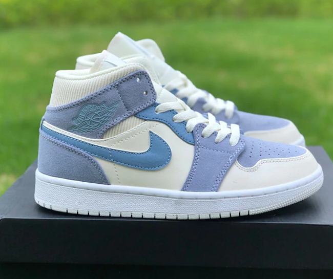 Air Jordan 1 Mid Mixed Textures Blue DA4666-100 - 1