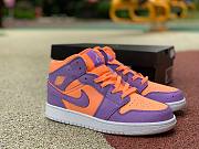 Air Jordan 1 Mid Paint Splatter Orange Purple AV5172-800 - 1