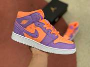 Air Jordan 1 Mid Paint Splatter Orange Purple AV5172-800 - 4