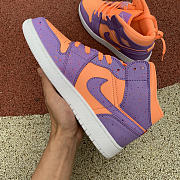 Air Jordan 1 Mid Paint Splatter Orange Purple AV5172-800 - 6