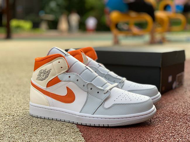 Air Jordan 1 Mid Starfish Pure Platinum CW7591-100 - 1