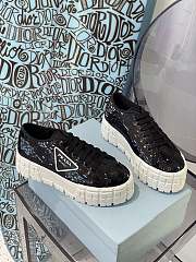 Prada Double Wheel sequin sneakers in Black 1E787M_959_F0002_F_050 - 1