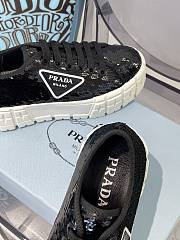 Prada Double Wheel sequin sneakers in Black 1E787M_959_F0002_F_050 - 4