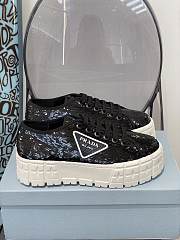 Prada Double Wheel sequin sneakers in Black 1E787M_959_F0002_F_050 - 3