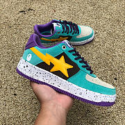 A Bathing Ape Bape Sta Teal Brown Yellow Suede 1I20-191-008 - 1