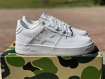 A Bathing Ape Bape Sta Low White