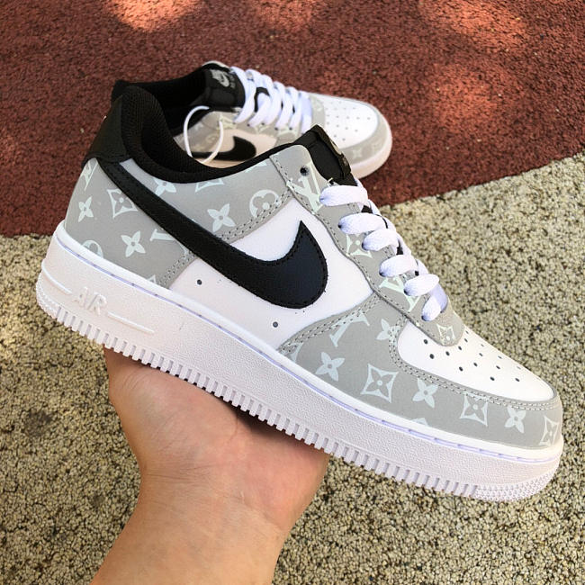 LV x Nike Air Force 1 Low 07 White Grey Black BQ8988-108 - 1