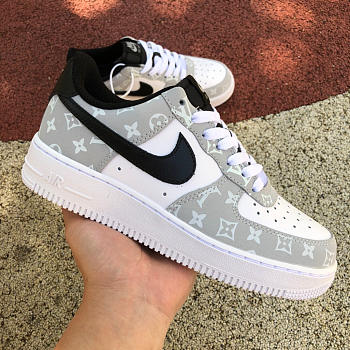 LV x Nike Air Force 1 Low 07 White Grey Black BQ8988-108