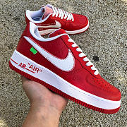 Louis Vuitton X Nike Air Force 1 07 Low White Red LD0232 - 1