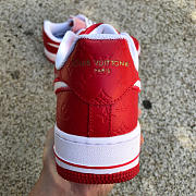 Louis Vuitton X Nike Air Force 1 07 Low White Red LD0232 - 5