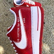 Louis Vuitton X Nike Air Force 1 07 Low White Red LD0232 - 4