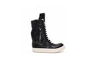 Rick Owens Leather Sneaker Boots in Black - 1