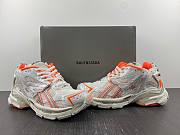 Balenciaga Runner Trainers in neon orange and off-white mesh and nylon 677402W3RBM9770 - 4