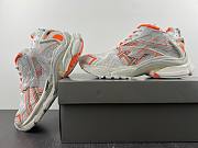 Balenciaga Runner Trainers in neon orange and off-white mesh and nylon 677402W3RBM9770 - 3