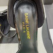 SANDALS WITH NARROW STRAPS AND METAL INTERLOCKING YSL MONOGRAM HEEL - 4