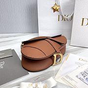 Dior Saddle Grained Leather Cognac - 25.5x20x6.5 cm - 3