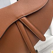 Dior Saddle Grained Leather Cognac - 25.5x20x6.5 cm - 4